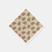 ジンジャーブレッドマン幾何学 スタンダードカクテルナプキン (角)