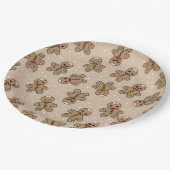 ジンジャーブレッドマン幾何学 ペーパープレート (アングル)