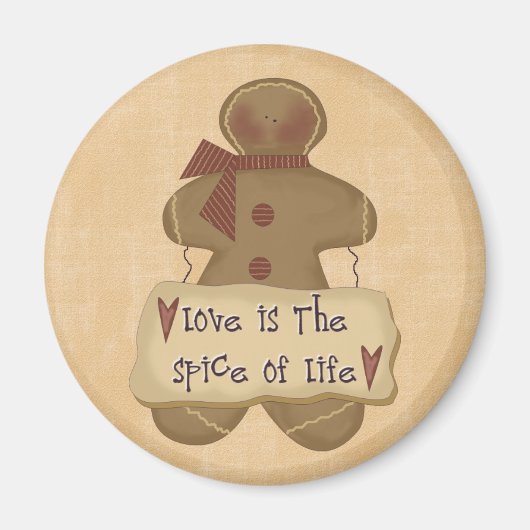 ジンジャーブレッドマン愛は人生のスパイス マグネット (正面)