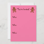 ジンジャーブレッドマン招待状 招待状 (裏面)