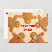 ジンジャーブレッドマン日付はがきを保存すカスタマイズる() 案内ポストカード (正面/裏面)