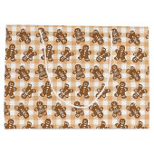 ジンジャーブレッドマン格子模様 ラージペーパーバッグ (裏面)