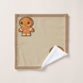 ジンジャーブレッドマン浴室タオルセット バスタオルセット (ウォッシュタオル)