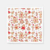 ジンジャーブレッドマン焼いたクー素朴クお洒落 スタンダードカクテルナプキン (正面)