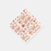 ジンジャーブレッドマン焼いたクー素朴クお洒落 スタンダードカクテルナプキン (角)