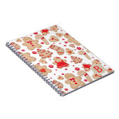 ジンジャーブレッドマン焼いたクー素朴クお洒落 ノートブック (右側)