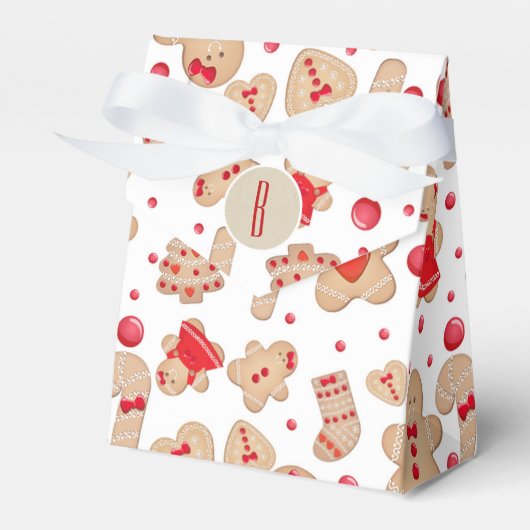 ジンジャーブレッドマン焼いたクー素朴クお洒落 フェイバーボックス (正面サイド)