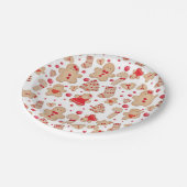 ジンジャーブレッドマン焼いたクー素朴クお洒落 ペーパープレート (アングル)