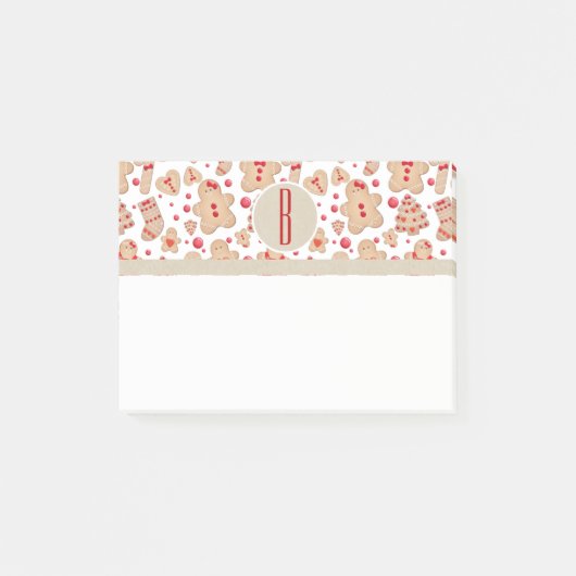 ジンジャーブレッドマン焼いたクー素朴クお洒落 ポストイット (正面)