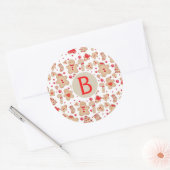 ジンジャーブレッドマン焼いたクー素朴クお洒落 ラウンドシール (封筒)