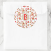 ジンジャーブレッドマン焼いたクー素朴クお洒落 ラウンドシール (バッグ)