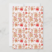 ジンジャーブレッドマン焼いたクー素朴クお洒落 招待状 (裏面)