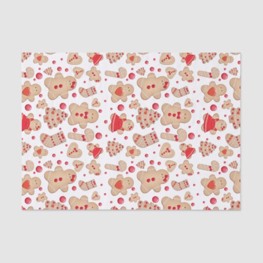 ジンジャーブレッドマン焼いたクー素朴クお洒落 薄葉紙 (正面)