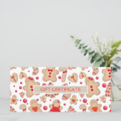 ジンジャーブレッドマン焼いたCookieギフト証明書 (スタンド正面)