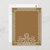 ジンジャーブレッドマン縁ど ポストカード (正面/裏面)