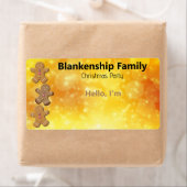 ジンジャーブレッドマン縁どCookie紙ラベル名タグ ラベル (インサイチュ)