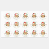 ジンジャーブレッドマン自家製ラブクリスマスフード ラベル (シート)