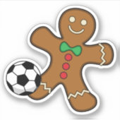 ジンジャーブレッドマン遊のサッカー シール (正面)