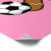 ジンジャーブレッドマン遊のサッカー ポスター (角)