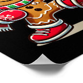 ジンジャーブレッドマン遊ズタイボクシングクリスマスクリスマス ポスター (角)