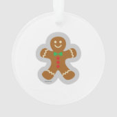 ジンジャーブレッドマン雪の天使を作る オーナメント (裏面)