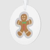 ジンジャーブレッドマン雪の天使を作る オーナメント (正面)