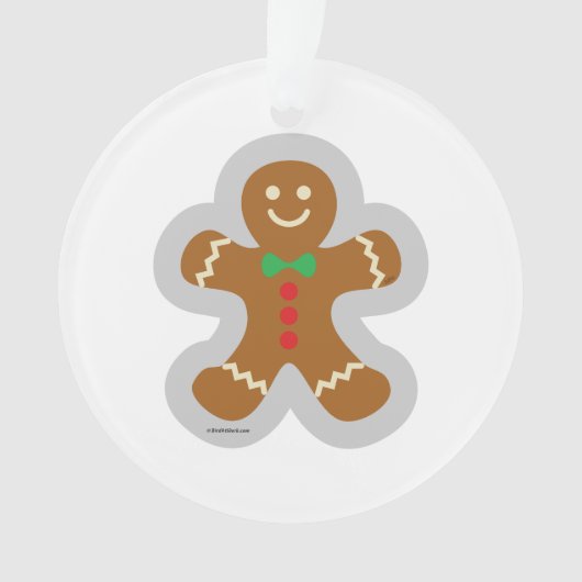 ジンジャーブレッドマン雪の天使を作る オーナメント (正面)