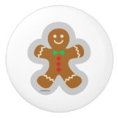 ジンジャーブレッドマン雪の天使を作る セラミックノブ (正面)