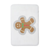 ジンジャーブレッドマン雪の天使を作る バスマット (正面縦)