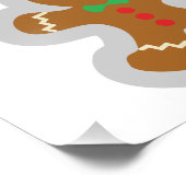 ジンジャーブレッドマン雪の天使を作る フォトプリント            (角)