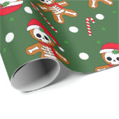 ジンジャーブレッドマン骨格 ラッピングペーパー (ロールコーナー)