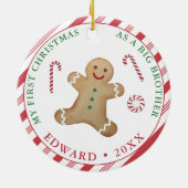 ジンジャーブレッドマン1回目のクリスマス セラミックオーナメント (裏面)