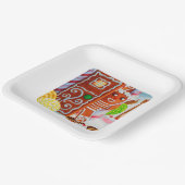 ジンジャーブレッドマン9インチスクエア紙プレート ペーパープレート (傾斜あり)