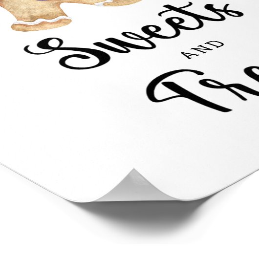 ジンジャーブレッドマン – お菓子とお菓子ベビーシャワー ポスター (角)