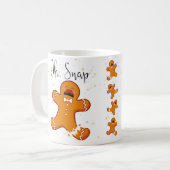 ジンジャーブレッドマン|のOhスナップ|のクリスマスのプレゼントのマグ コーヒーマグカップ (正面左)