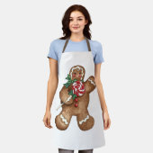 ジンジャーブレッドマン エプロン (着用した状態)