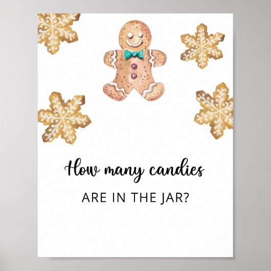 ジンジャーブレッドマン – キャンディの数を推測 ポスター (正面)