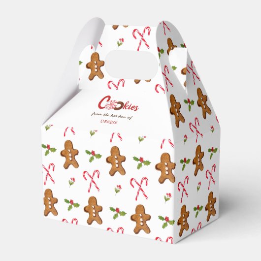 ジンジャーブレッドマン&キャンディーケーンホリデークッキー フェイバーボックス (正面サイド)