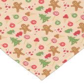 ジンジャーブレッドマン、キャンディ、アイスクリーム ショートテーブルランナー (コーナー)