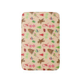 ジンジャーブレッドマン、キャンディ、サンタハット バスマット (正面縦)