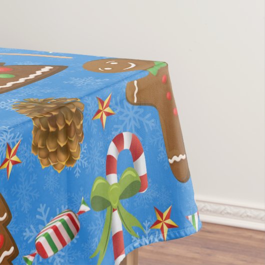 ジンジャーブレッドマン、キャンディ、棒つきキャンデー テーブルクロス (インサイチュ)