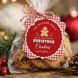 ジンジャーブレッドマン ギンガム クリスマス クッキー ハングタグ フェイバータグ