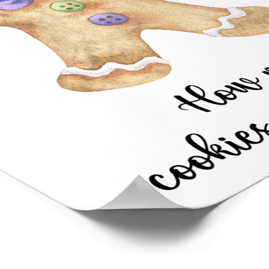 ジンジャーブレッドマン – クッキーの数を推測する ポスター (角)