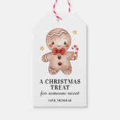 ジンジャーブレッドマン クリスマスギフトタグ ギフトタグ (正面)