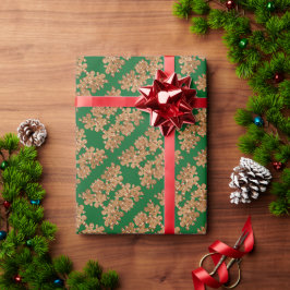 ジンジャーブレッドマン クリスマスクッキー ホリデーベーキング ラッピングペーパー
