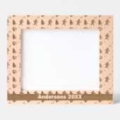 ジンジャーブレッドマン、クリスマスツリー、ハート、名前10x8 レーザー彫刻フレーム (正面)