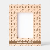 ジンジャーブレッドマン、クリスマスツリー、ハート、名前4x6 レーザー彫刻フレーム (正面)