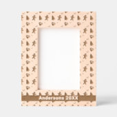 ジンジャーブレッドマン、クリスマスツリー、ハート、名前5x7 レーザー彫刻フレーム (正面)