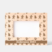 ジンジャーブレッドマン、クリスマスツリー、ハート、名前6x4 レーザー彫刻フレーム (正面)