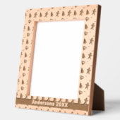 ジンジャーブレッドマン、クリスマスツリー、ハート、名前8x10 レーザー彫刻フレーム (左)